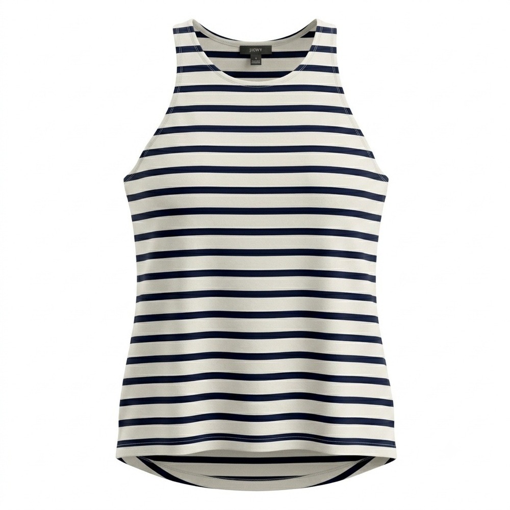 J.Crew Women's Tank‎ Top in Stripe Navy Size S NWT